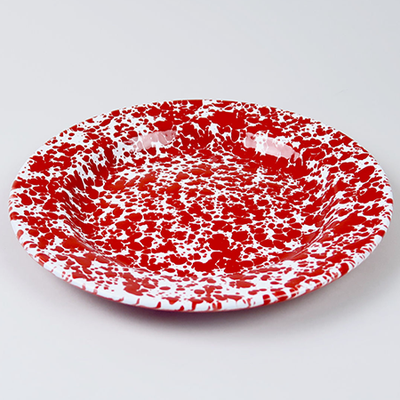 Enamel Splatterware Dinner Plate from Crow Canyon