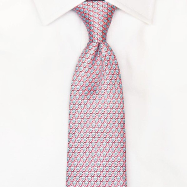 Men's Shells Pink Silk Tie from Reef Knots