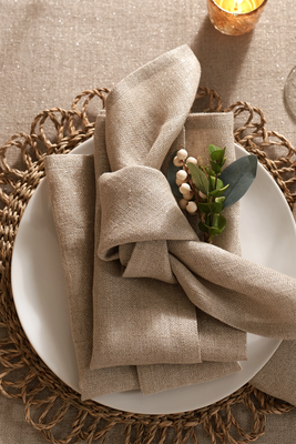 Sparkle Linen Napkins from The White Company