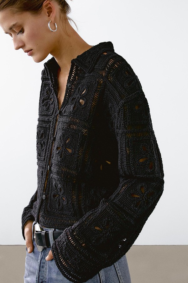 Crochet Knit Cardigan