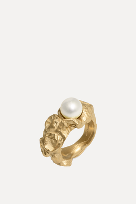 Bubble Pearl & Gold Vermeil Ring 