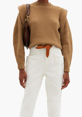 Extended-Shoulder Wool-Blend Sweater from Isabel Marant