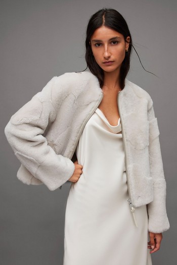 Hania Relaxed Fit Shearling Jacket