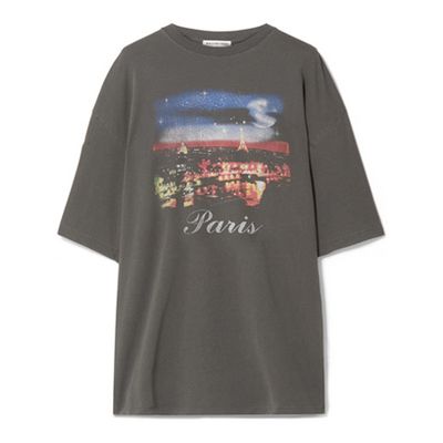Oversized Printed Cotton Jersey T-Shirt