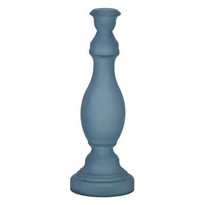 Glass Matt Blue Candle Holder from Clanbay