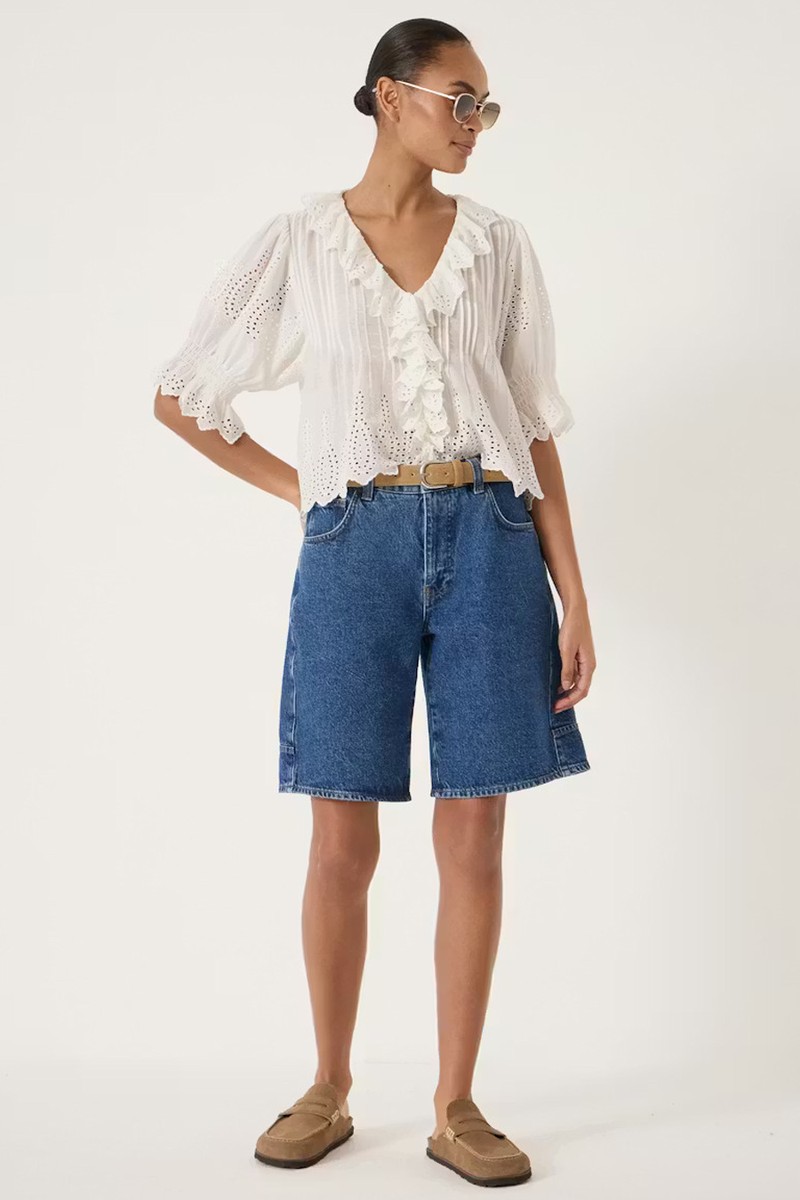 Bree Long Denim Shorts