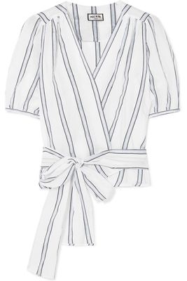 Striped Cotton-Blend Wrap Top from Paul & Joe