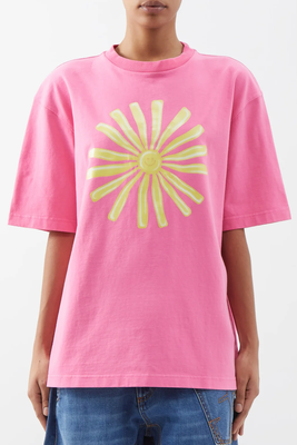 Oversized Soleil Print Cotton Jersey T-Shirt from Jacquemus