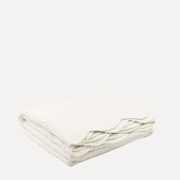Nina Scalloped Quilted Cotton Bedspread from Rebecca Udall