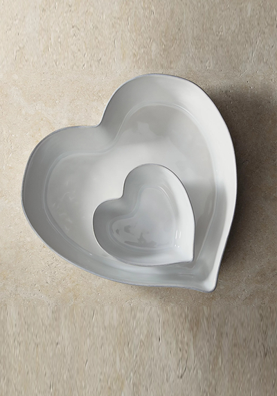 Porto Stoneware Large Heart Oven Dish from The White Company