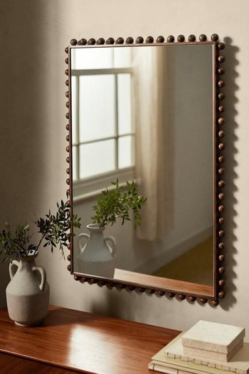 Bobbin Rectangular Wood Frame Wall Mirror from John Lewis