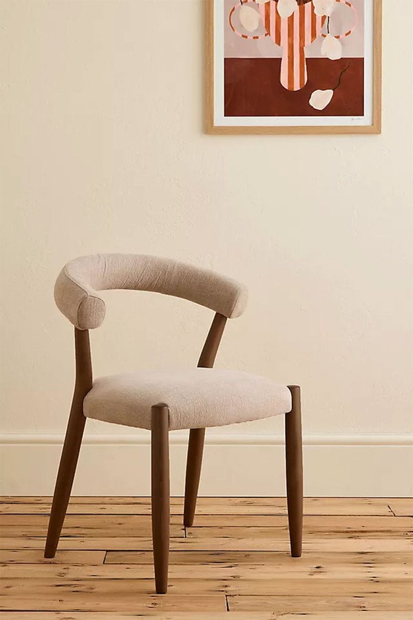 Elsa Weave-Upholstered Beech Wood Dining Chair