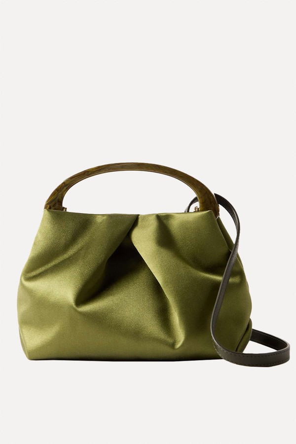 Medium Pleated Satin Shoulder Bag from DRIES VAN NOTEN