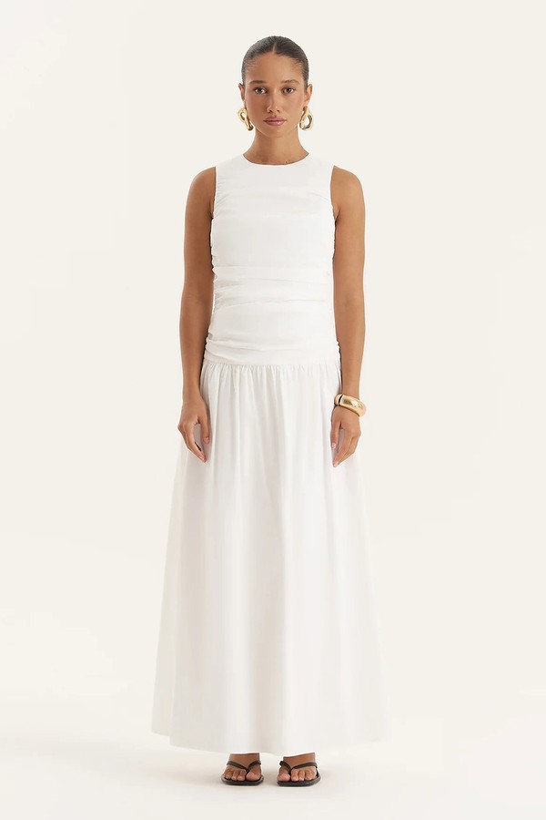 Zendaya Cotton Poplin Drop Waist Maxi Dress from 4th & Reckless