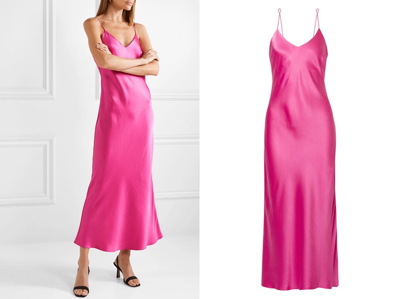 Rosemary Silk-Satin Midi Dress from Anine Bing