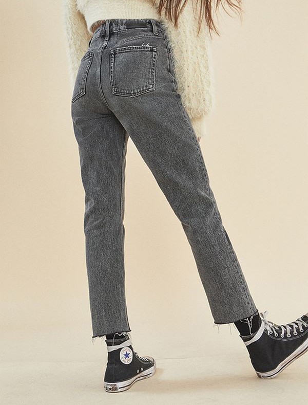 BDG Dillon Washed Grey Slim Straight Jeans from Urban Outfitters