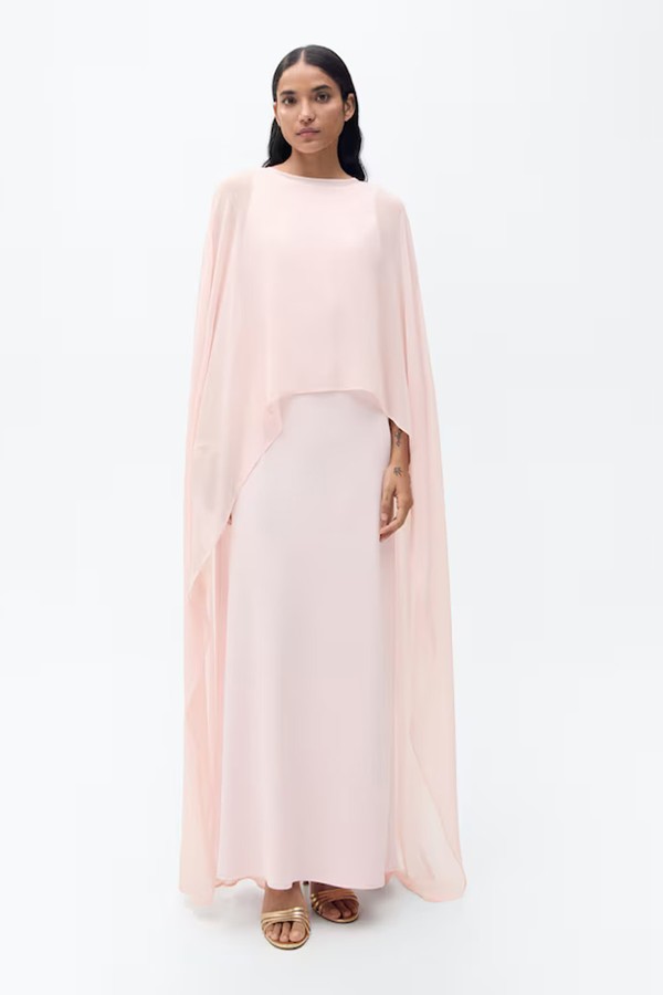 Long Semi-Transparent Cape from Mango