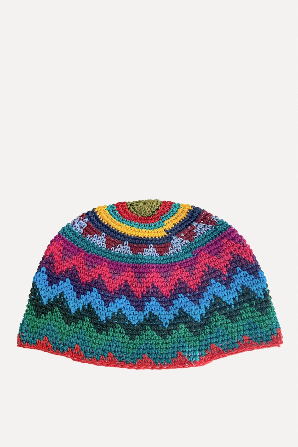 Rainbow Zig Zag Kufi Skull Cap from KVKDesigns