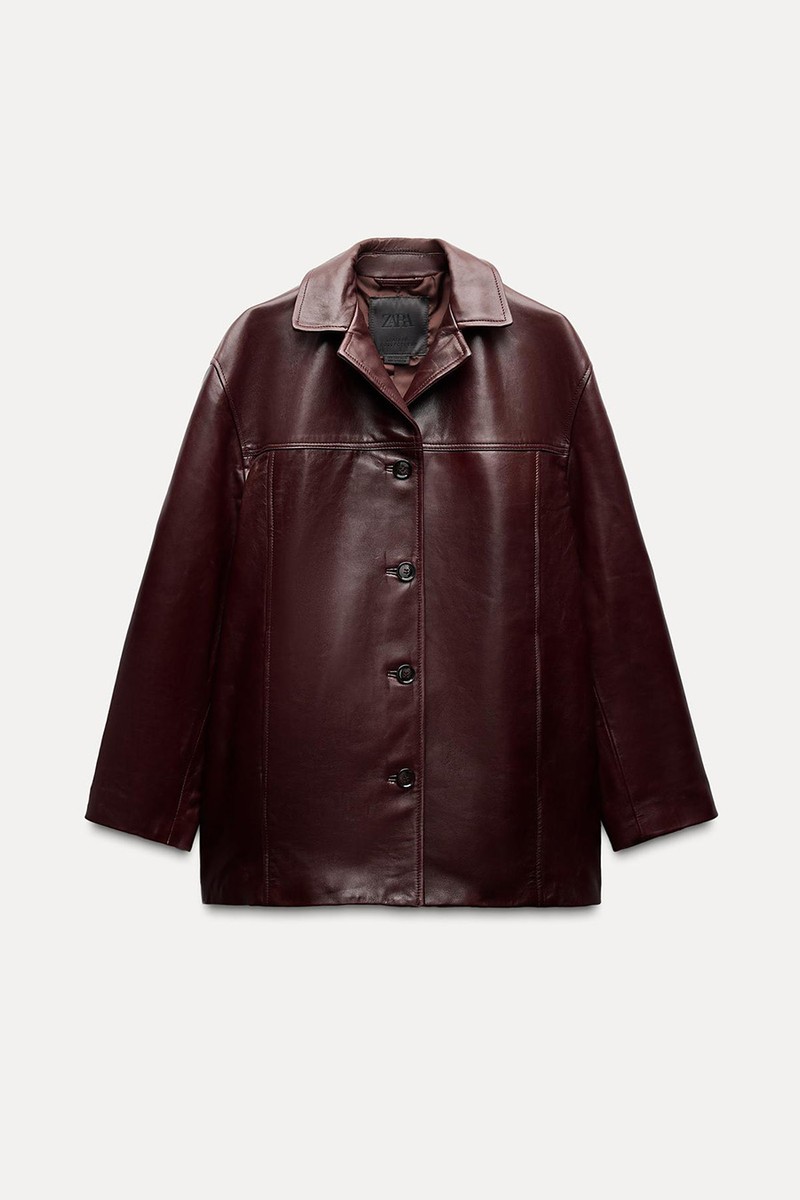 ZW Collection Limited Edition 100% Leather Jacket from Zara