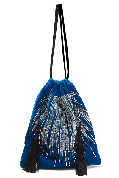 Embroidered Velvet Bag from Attico