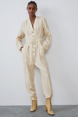 Long Belted Jumpsuit from Zara