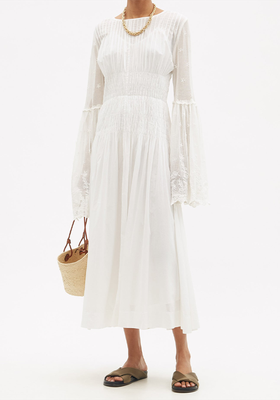 Lucy Embroidered Organic Cotton-Voile Dress from Mimi Prober