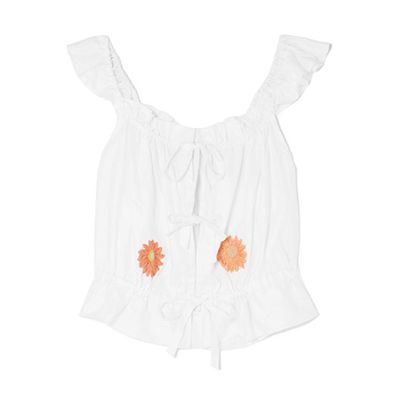 Embroidered Linen Top from Innika Choo