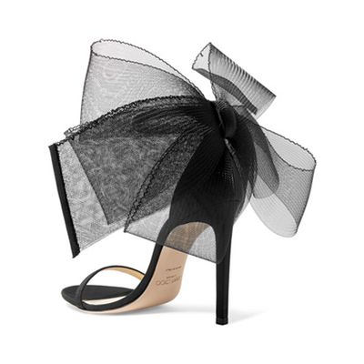 Bow-Embellished Grosgrain Sandals from Jimmy Choo