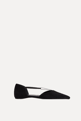 The Suede T-Strap Flat from Totême