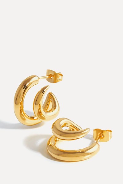 Claw Chunky Double Hoop Earrings from Missoma