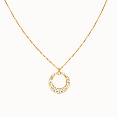 Glimmer Halo Necklace in Gold