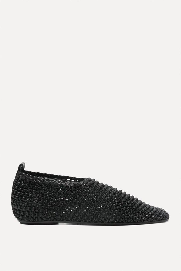 Woven Leather Ballet Flats from TOTEME