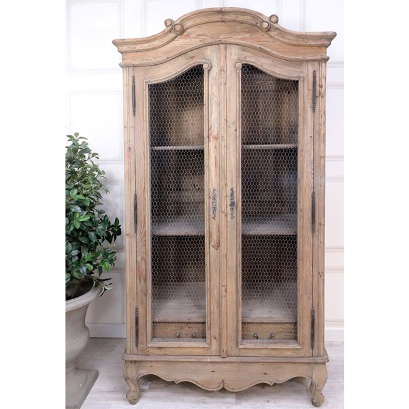 French Style Reclaimed Chicken Wire Armoire from Nicky Cornell