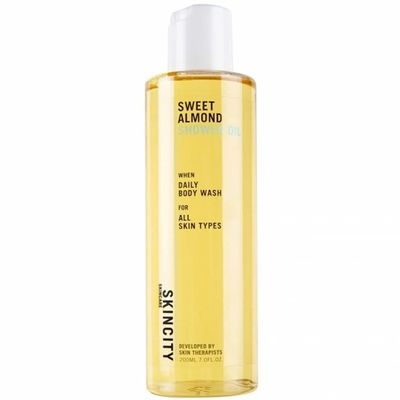 Sweet Almond Shower Oil from Skincity Skincare