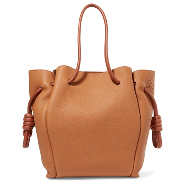  Flamenco Knot Tote Small Light Caramel/Tan from Loewe