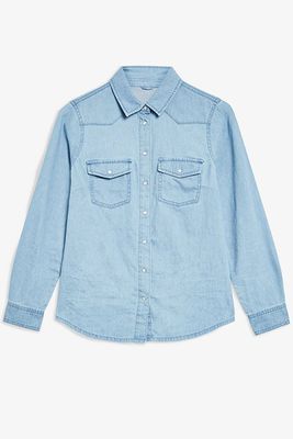 Fitted Denim Shirt from Topshop