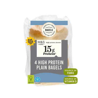 High Protein Plain Bagels from M&S