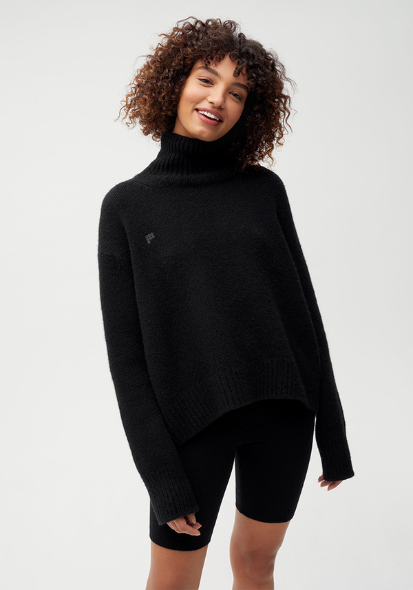 Recycled Cashmere Chunky Turtleneck Sweatshirt