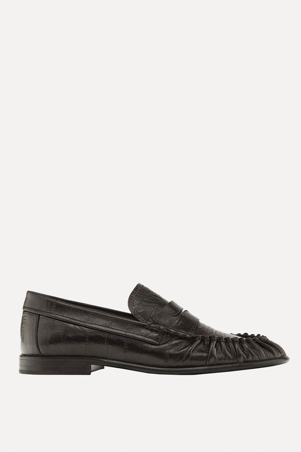 Embossed Leather Loafers from Massimo Dutti