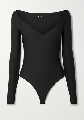 Jansen Off-The-Shoulder Stretch-Jersey Thong Bodysuit from Alix NYC