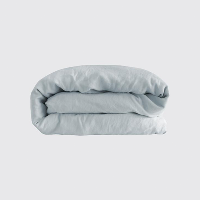 Moustier Duck Egg Linen Duvet Cover