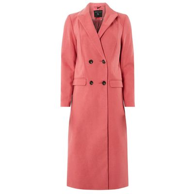 Pink Single Breasted Coat