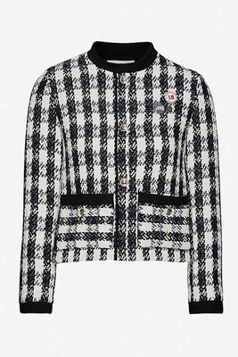 Cotton-Blend Tweed Jacket from Maje