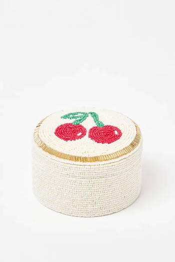 Cherry Beaded Trinket Pot from Oliver Bonas