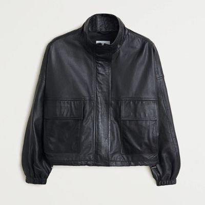 Leather Aviator Jacket from Mango