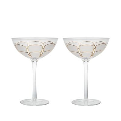 Deco Coupe Glasses from John Lewis & Partners