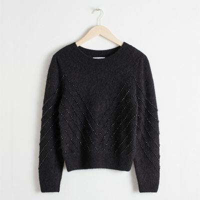 Beaded Cropped Sweater from & Other Stories