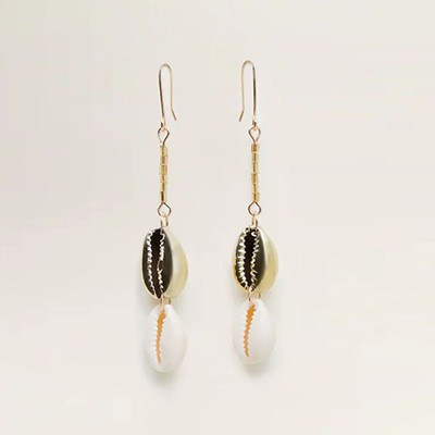 Shell Pendant Earrings from Mango