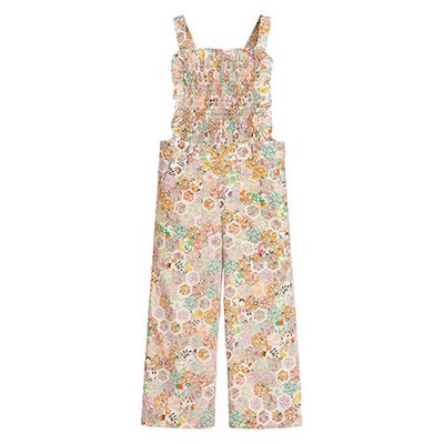 Floral Print Cotton Dungarees from Bonpoint