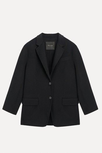 Wool Blend Blazer With Pocket Details from Massimo Dutti